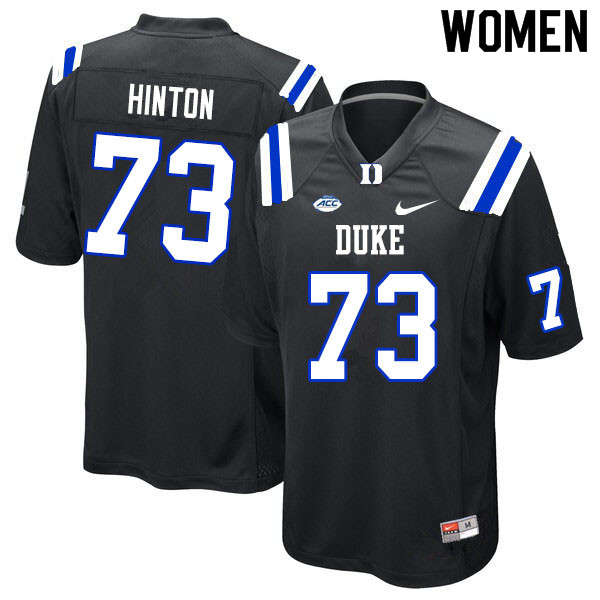 Women #73 Anthony Hinton Duke Blue Devils College Football Jerseys Sale-Black